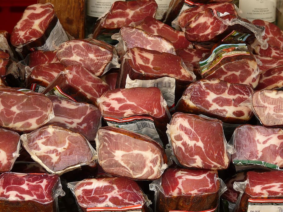 raw meat lot, Ham, Food, Packed, Range, Mass, food and drink HD wallpaper