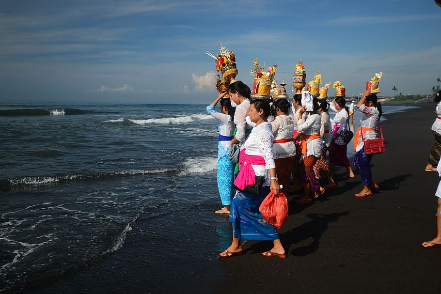 bali, hindu, worship, holy, balinese, culture, religious, purification ceremony, HD wallpaper