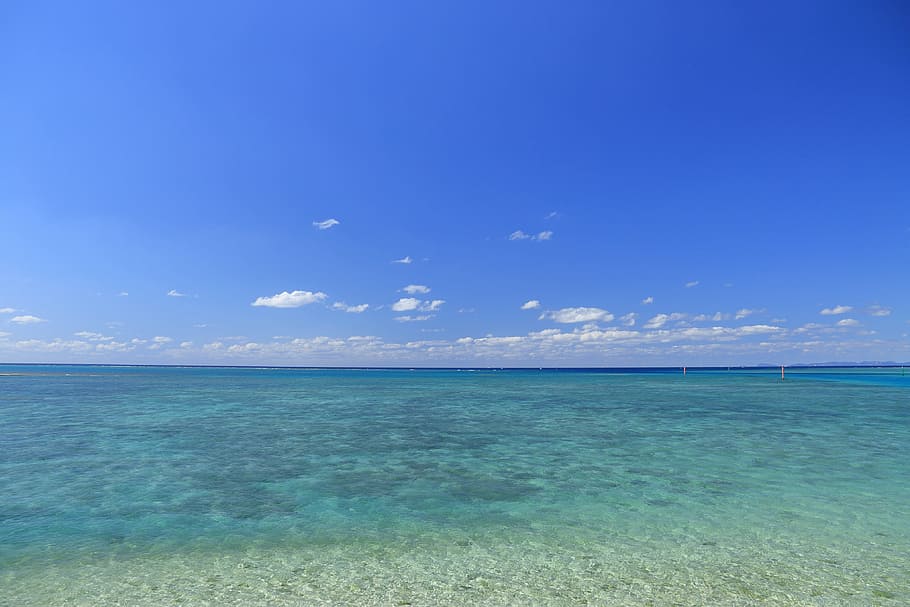 Blue Sky, Okinawa, Coral Reefs, blue sea, south island, outlying islands, HD wallpaper