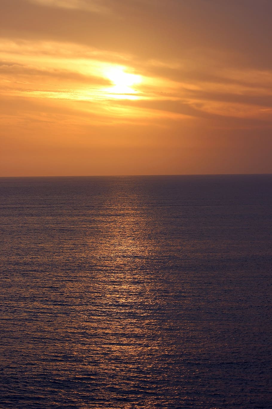 Twilight, Sea, Sunset, Evening, Sky, water, freedom, scenics HD wallpaper