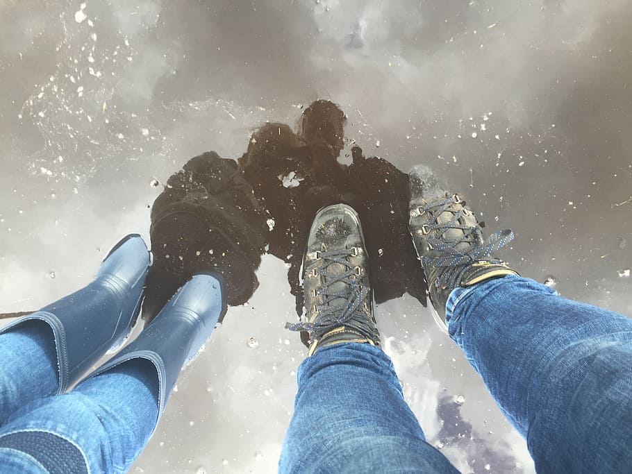 water, boots, activity, nature, rain, outdoor, fun, personal perspective HD wallpaper