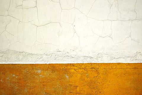 white and brown surface, untitled, orange, painted, wall, crack HD wallpaper