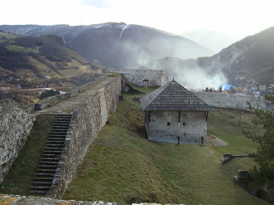Jajce, Panorama, Balkan, mountain, built structure, outdoors HD wallpaper