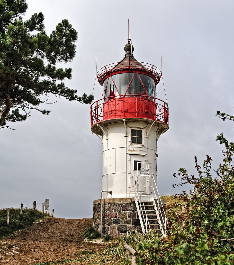 lighthouse, hiddensee, baltic sea, building, summer, tower HD wallpaper