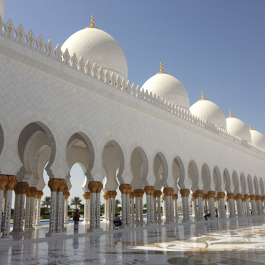 mosque, uae, islam, architecture, arab, abu, dhabi, religion HD wallpaper