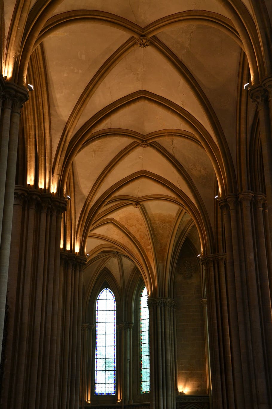 church, bayeux, france, cathedral, religion, architecture, indoors, HD wallpaper