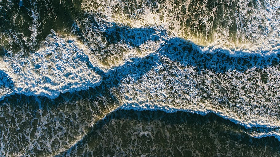 sea waves forming bubbles during daytime, beach, ocean, water, HD wallpaper