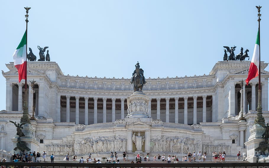 Rome, Italy, Alter, Homeland, alter′ homeland, flag, architecture, HD wallpaper