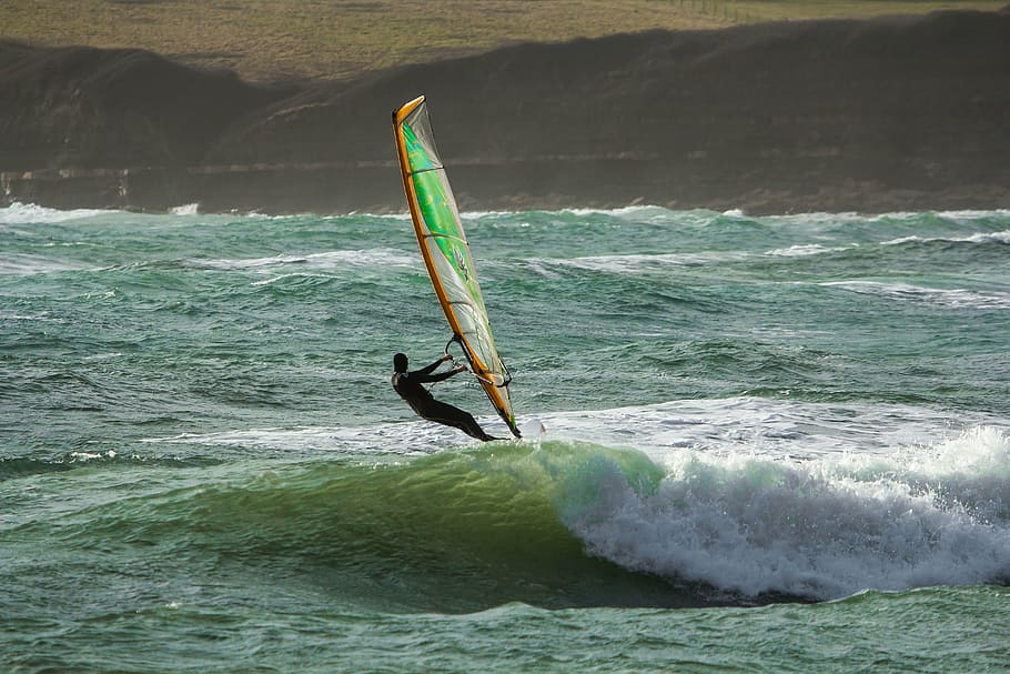 surfboard, ocean, water, sport, aquatic sport, sea, motion HD wallpaper