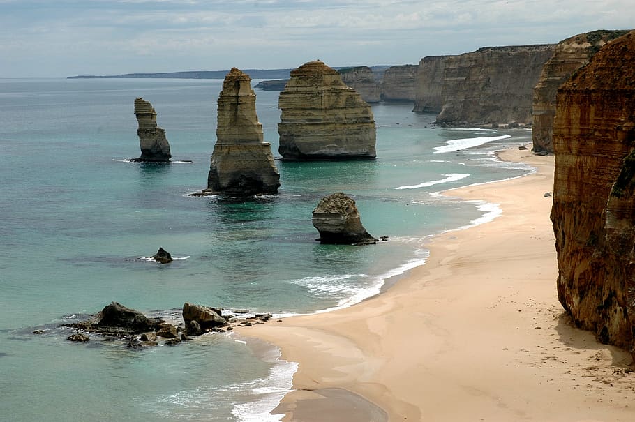 rocks, 12 apostles, victoria australia, coastline, shoreline, HD wallpaper
