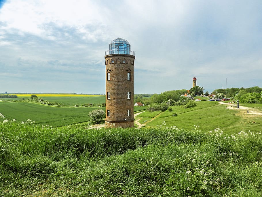 landscape, sky, grass, plant, tower, built structure, architecture HD wallpaper