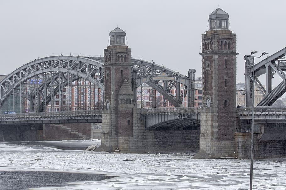 bridge, architecture, river, water, megalopolis, built structure HD wallpaper