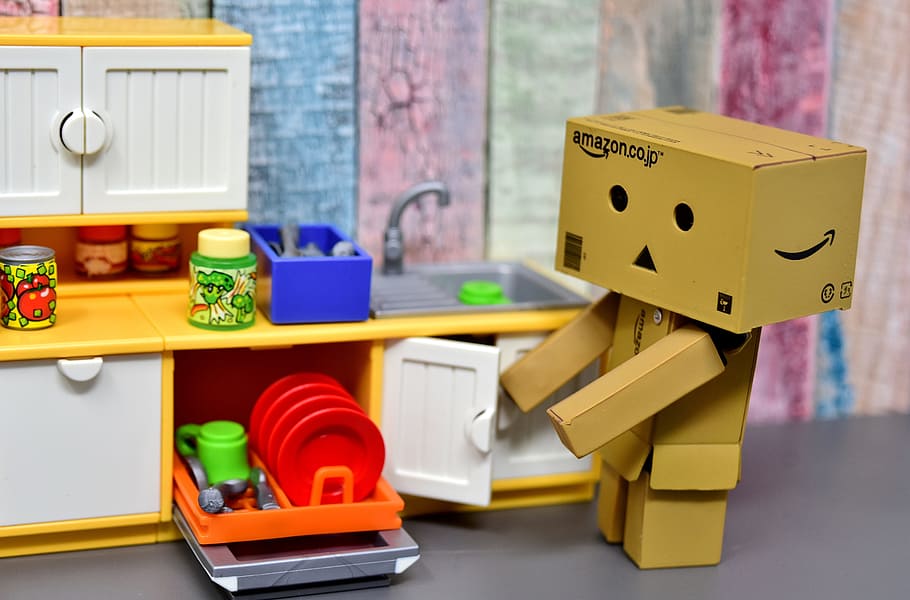 HD wallpaper: close-up photo of Amazon Danbo, figure, kitchen, house work,  funny | Wallpaper Flare