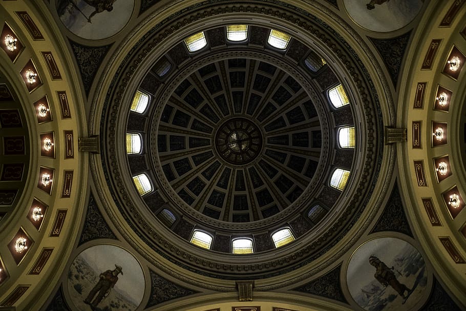 The Dome of the Montana State Capital Building in Helena, architecture