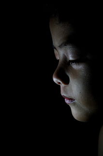 dark, people, kid, boy, child, praying, headshot, black background HD wallpaper