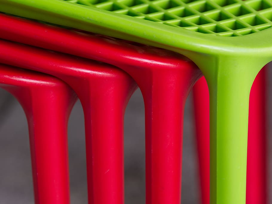 chair, stack, red, green, plastic, pile, design, furniture HD wallpaper