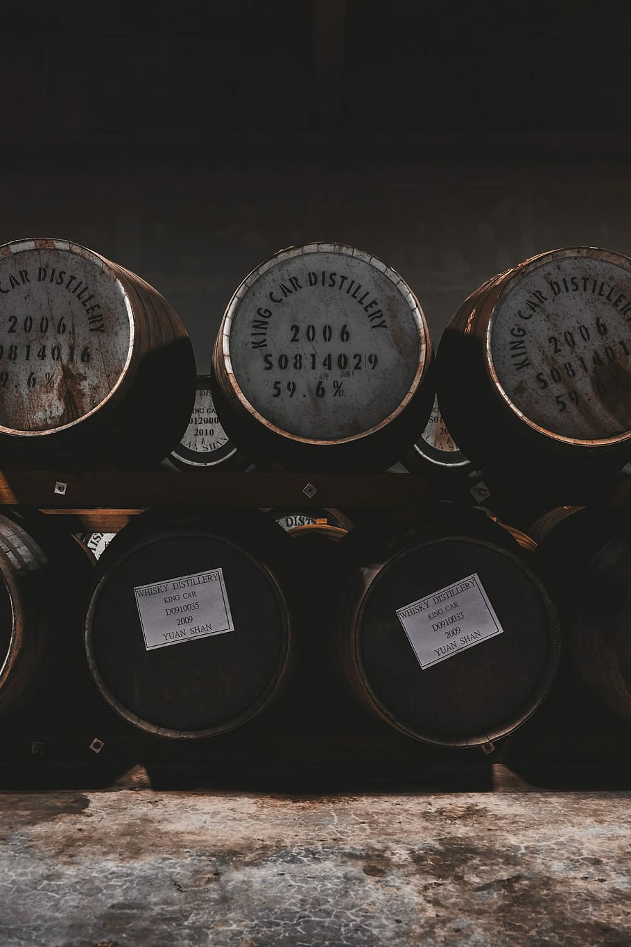 wooden barrels on rack, untitled, brewery, winery, cask, warehouse HD wallpaper