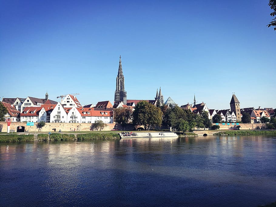ulm, münster, hell, sunny, day, autumn, danube, beautiful HD wallpaper