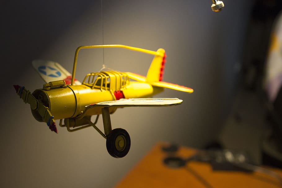 yellow, vehicle, technology, blur, action, air, aircraft, airplane, HD wallpaper