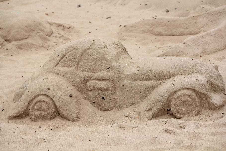 sandbauten, artwork, failed, hand labor, land, beach, no people HD wallpaper