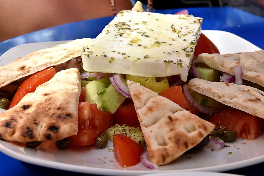 salad, greek, food, eat, feta, delicious, healthy, costs, refreshing, HD wallpaper