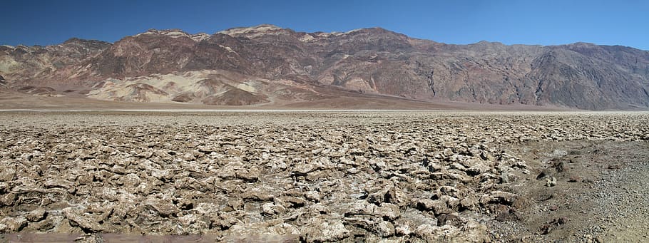 landscape photography of dry mountain, death valley, california, HD wallpaper