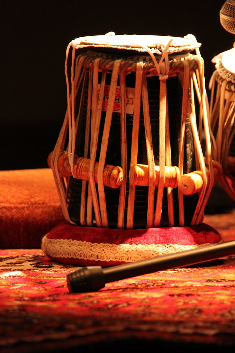 black and brown musical drum, tabla, instrument, percussion, musical instrument