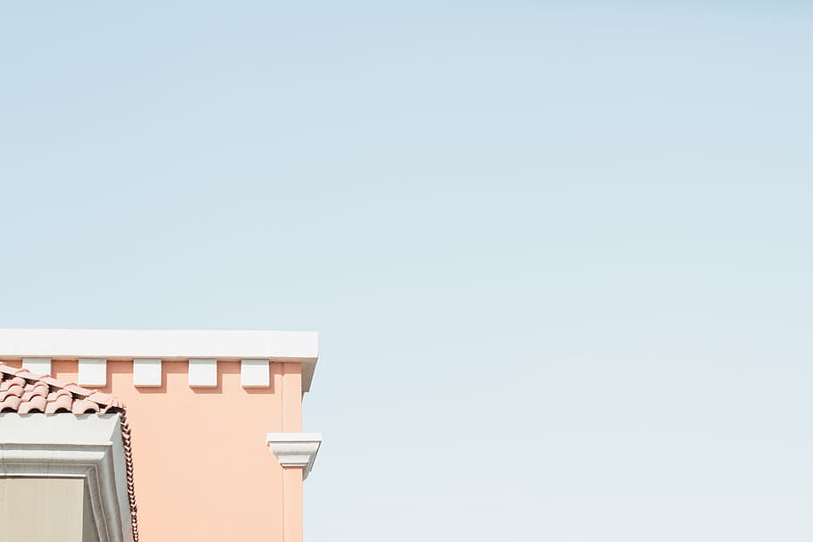 architecture, building, infrastructure, roof, blue, copy space HD wallpaper