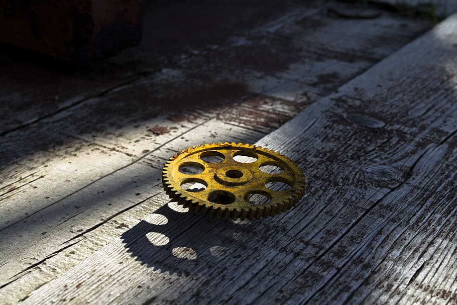 Gear, Metal, Rust, Tree, Old, Cogwheel, the lone, no people HD wallpaper