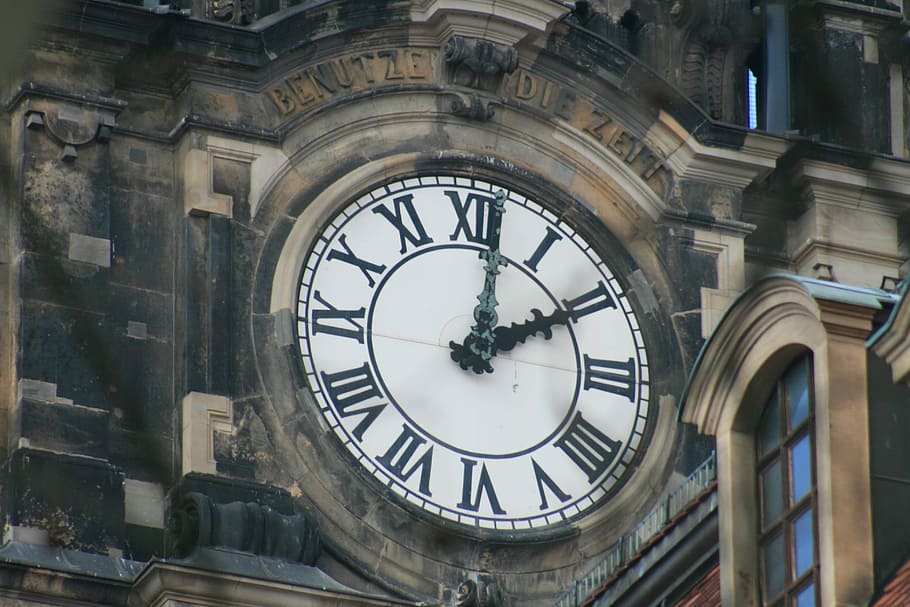 Clock, Time, Time, time indicating, time of, clock face, dresden HD wallpaper