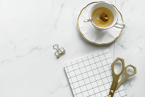 white ceramic teacup with saucer, aerial, background, classic HD wallpaper