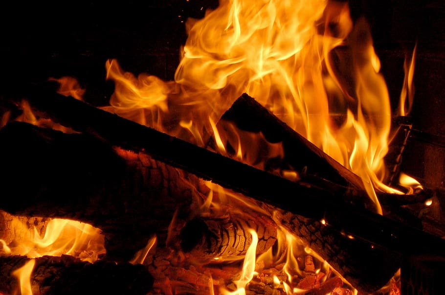 fire, bonfire, flames, burning, fire - natural phenomenon, heat - temperature HD wallpaper