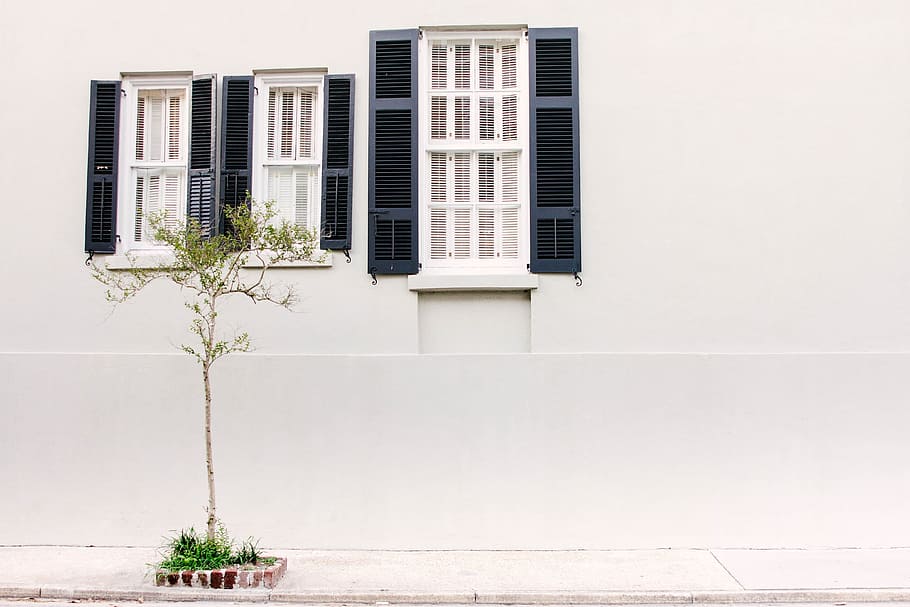 architecture, building, infrastructure, white, house, window HD wallpaper