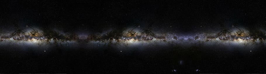 Milky Way galaxy, space, panorama, all, fantasy, star, infinity HD wallpaper