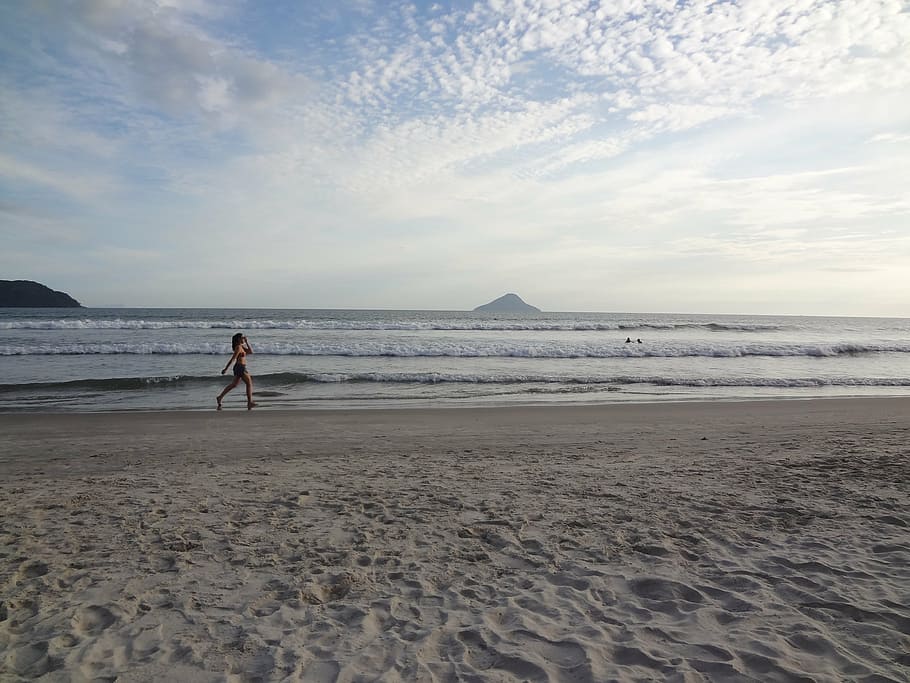 beach, holidays, walk, exercise, summer, beira mar, heat, sand HD wallpaper