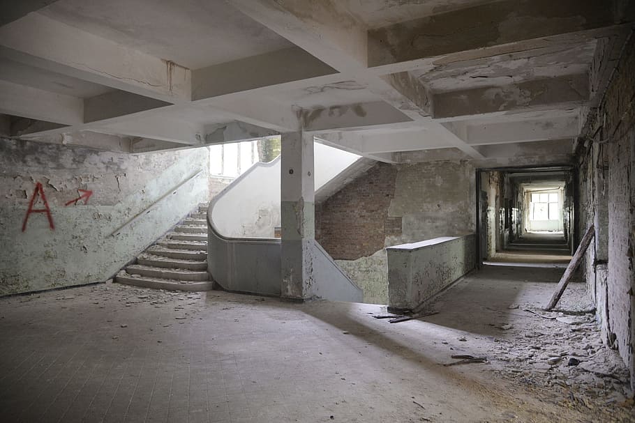 Stairs, Ruin, gradually, abandoned, architecture, built structure HD wallpaper