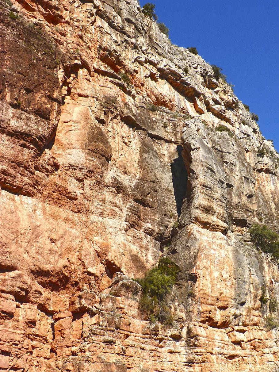 rock wall, montsant, needle rock, priorat, hiking, rock column, HD wallpaper