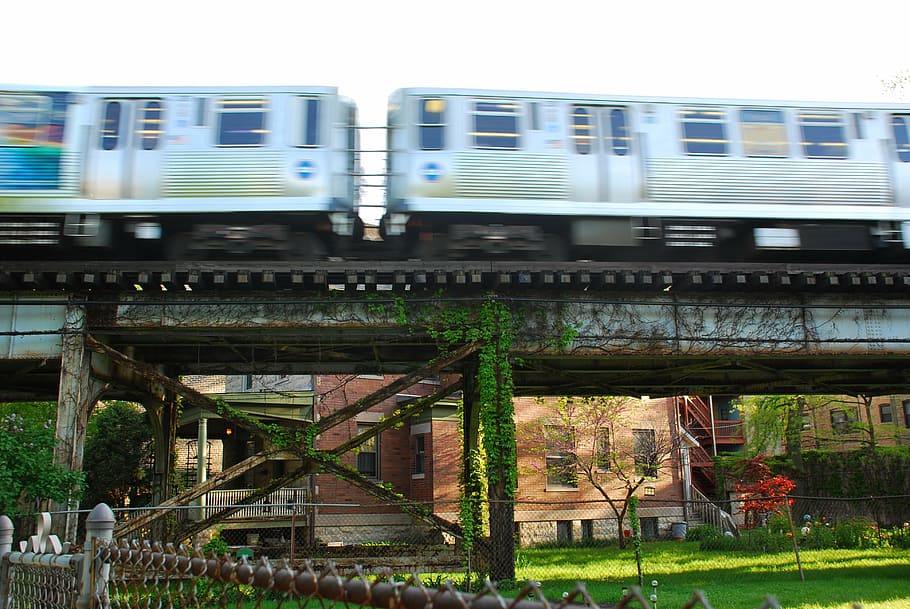 chicago, train, el, urban, tracks, rail, railway, cta, commuter HD wallpaper