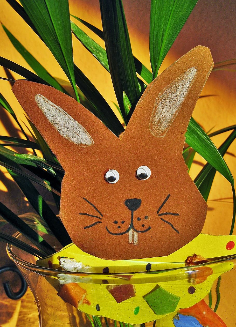 easter bunny, easter decor, selbsgebastelt, creative, children bastelei HD wallpaper