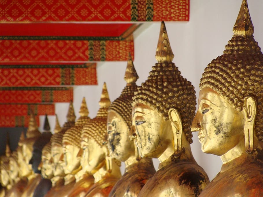 buddhism, statue, close, sculpture, religion, belief, spirituality HD wallpaper