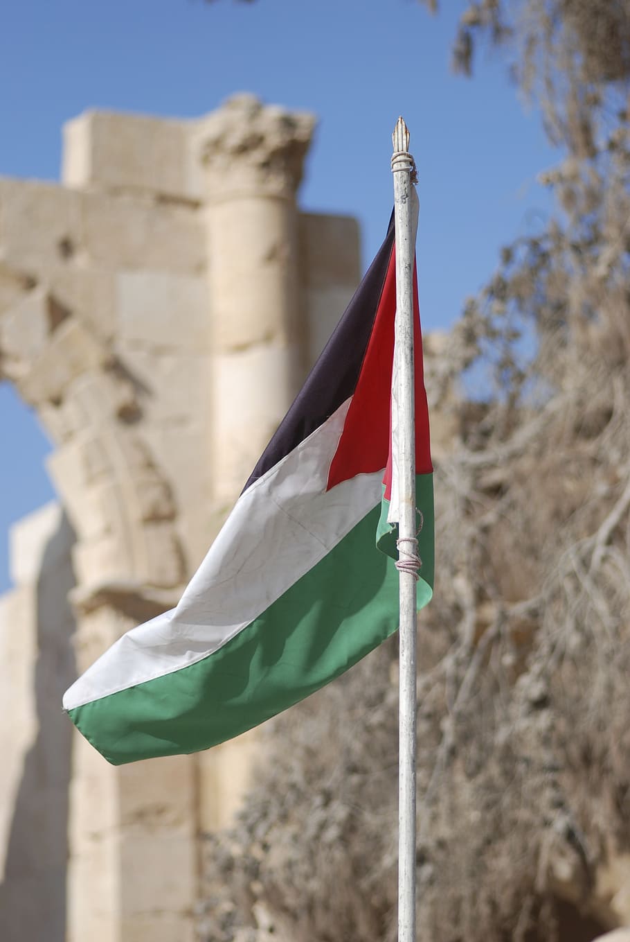 flag, jordan, exhumation, patriotism, focus on foreground, low angle view HD wallpaper