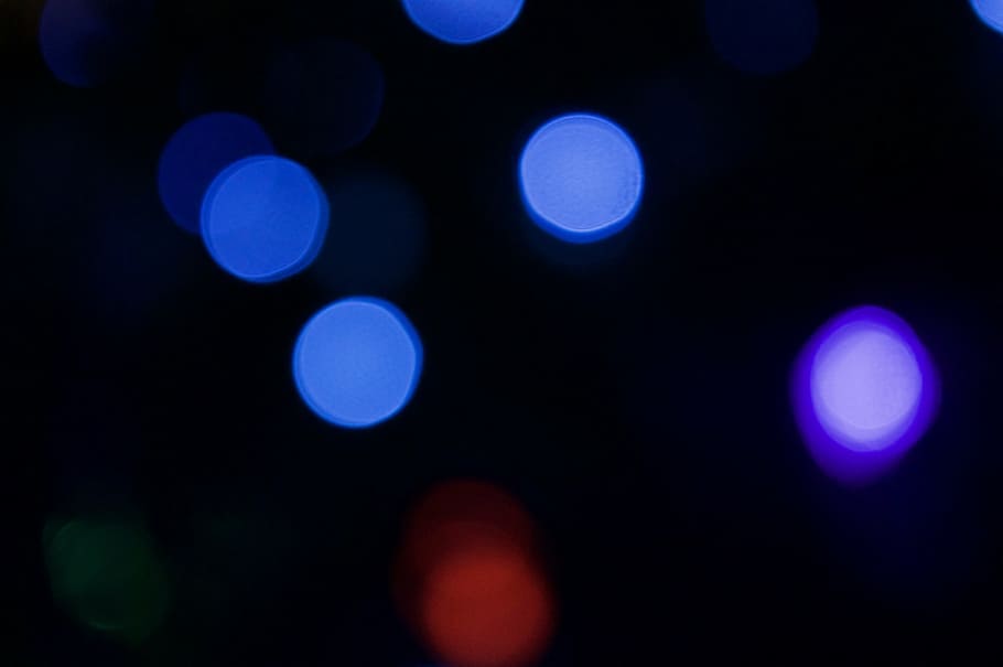 bokeh, abstract, background, blur, defocused, no people, blue HD wallpaper
