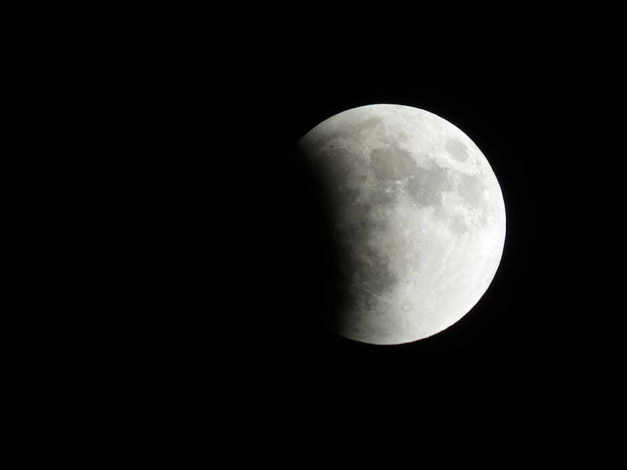 Full-Moon, Moon, Eclipse, Night, full moon, sky, space, black HD wallpaper