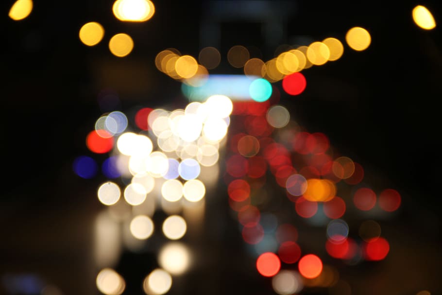 assorted light during night, night view, delay, street, bokeh, HD wallpaper