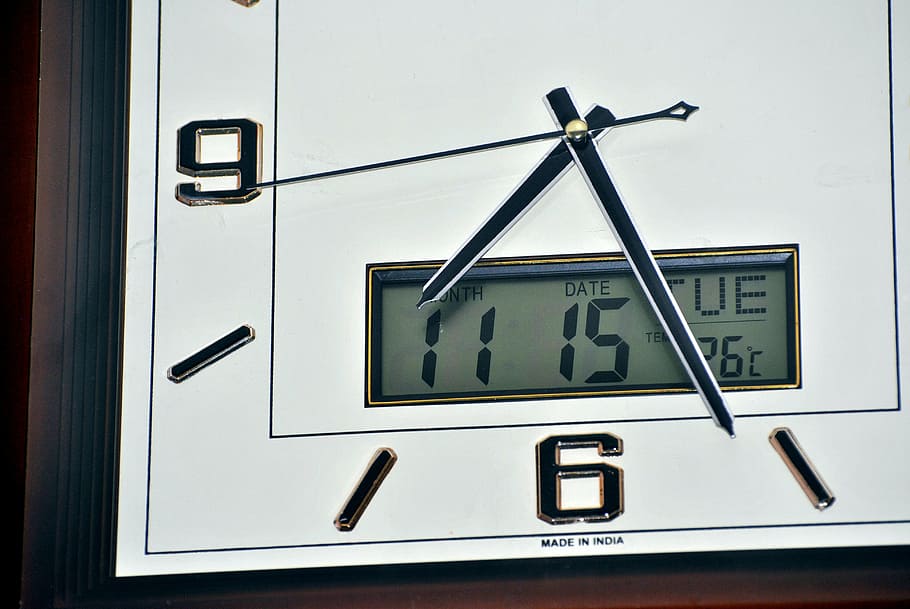 time, clock, hour, pointer, minute, clock face, pointing, minute hand HD wallpaper