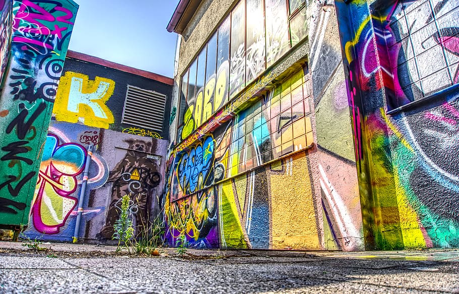 graffiti, wall, art, creativity, facade paint, sprayer, colorful HD wallpaper