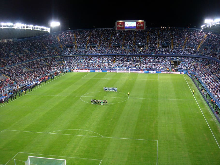 La Rosaleda stadium in Malaga, Spain, arena, photos, public domain, HD wallpaper