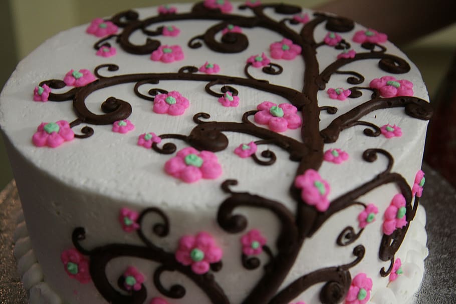 cake, dessert, icing, birthday, baked, frosting, bakery, close-up HD wallpaper