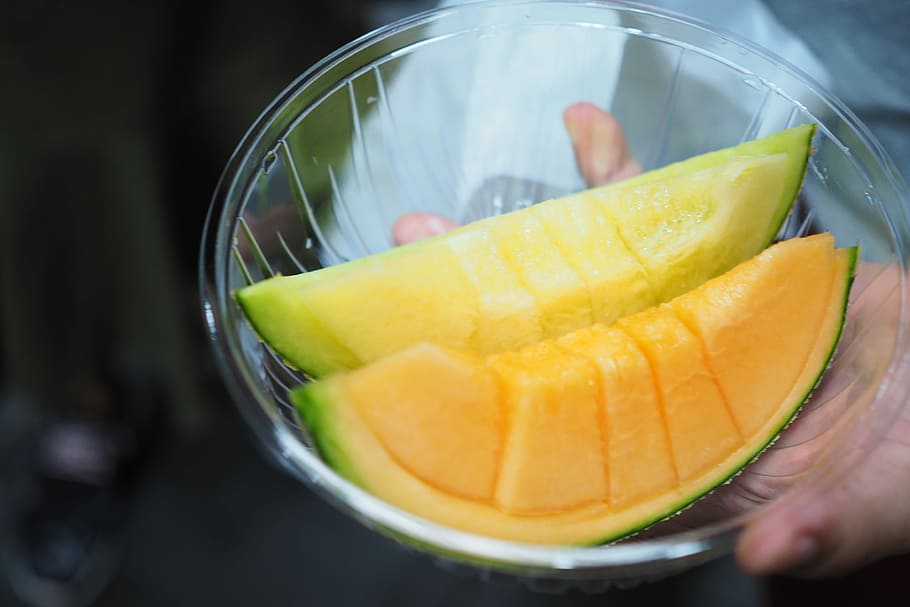 Japen’s Sweet Melon, sliced green fruit, dish, bowl, healthy eating HD wallpaper