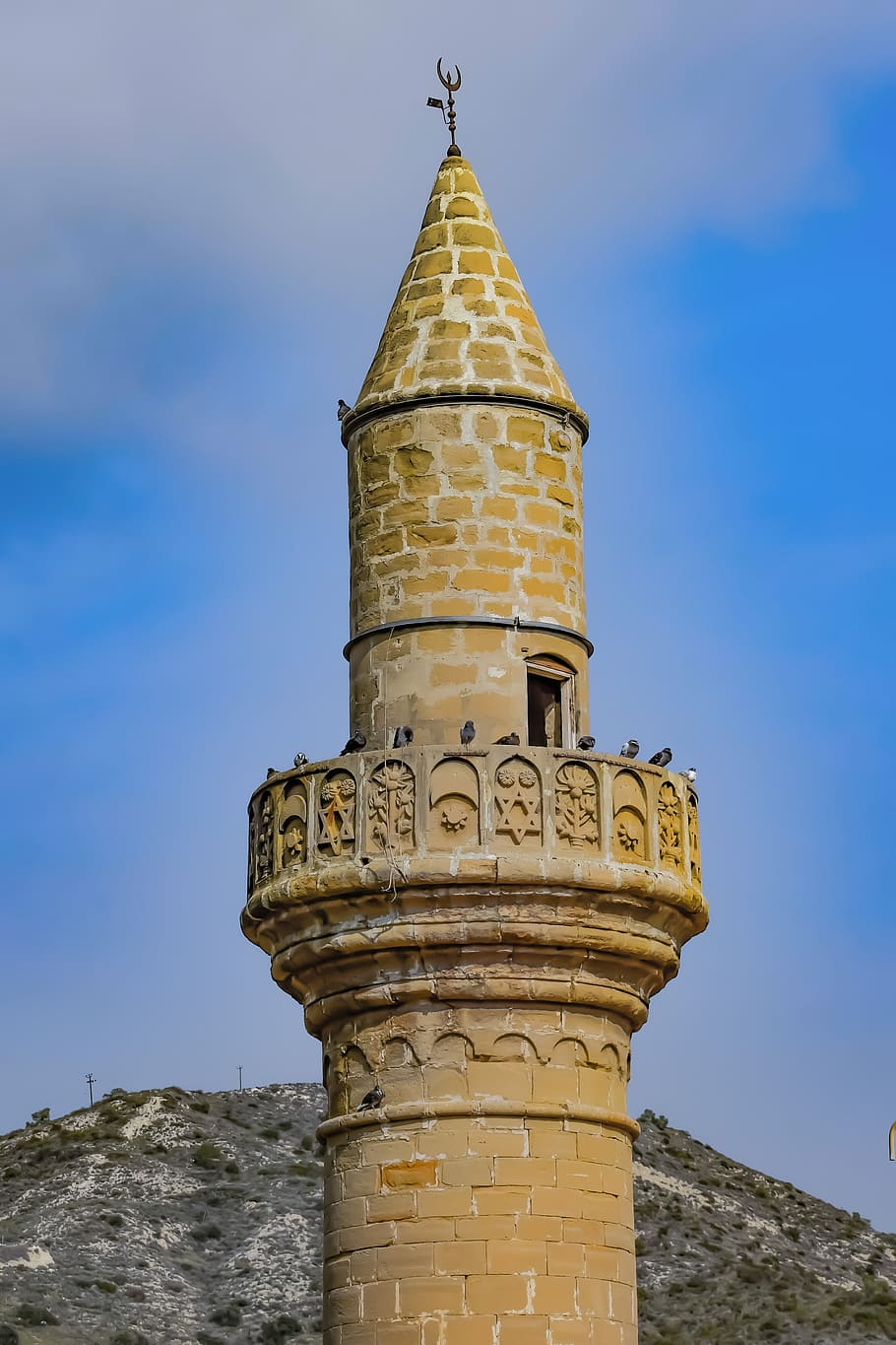 mosque, minaret, architecture, old, tower, travel, sky, islam HD wallpaper